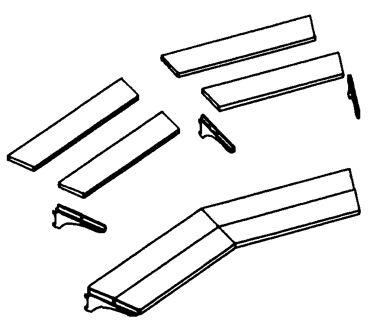 10' Arc Frame Double Continuous Literature Shelf Kit 1/2 Kit