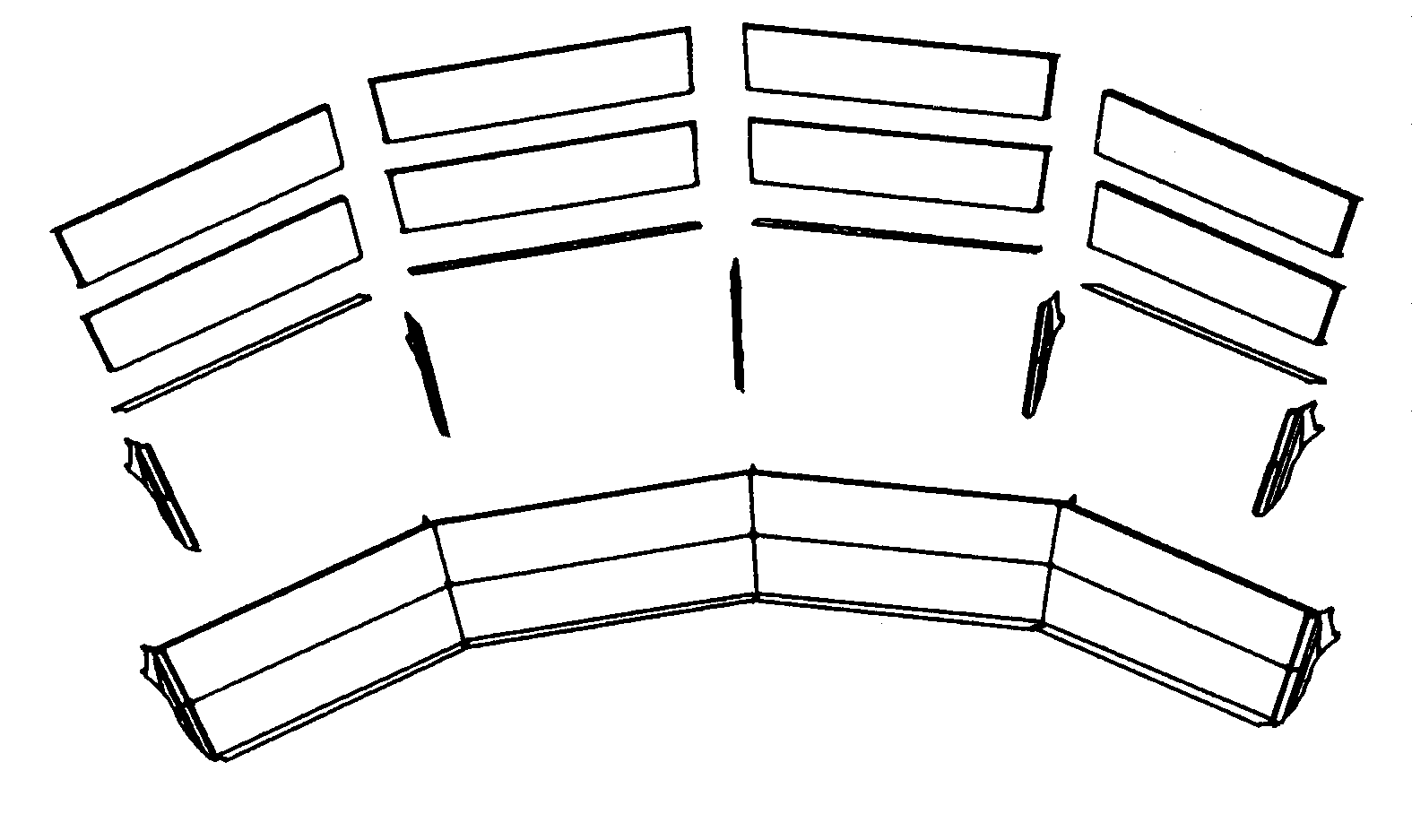 10' Arc Frame Contiuous Literature Shelf Kit
