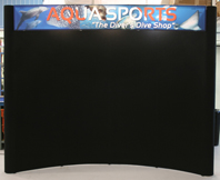Aquasports Header on 10' Fabric Panel Arc Display